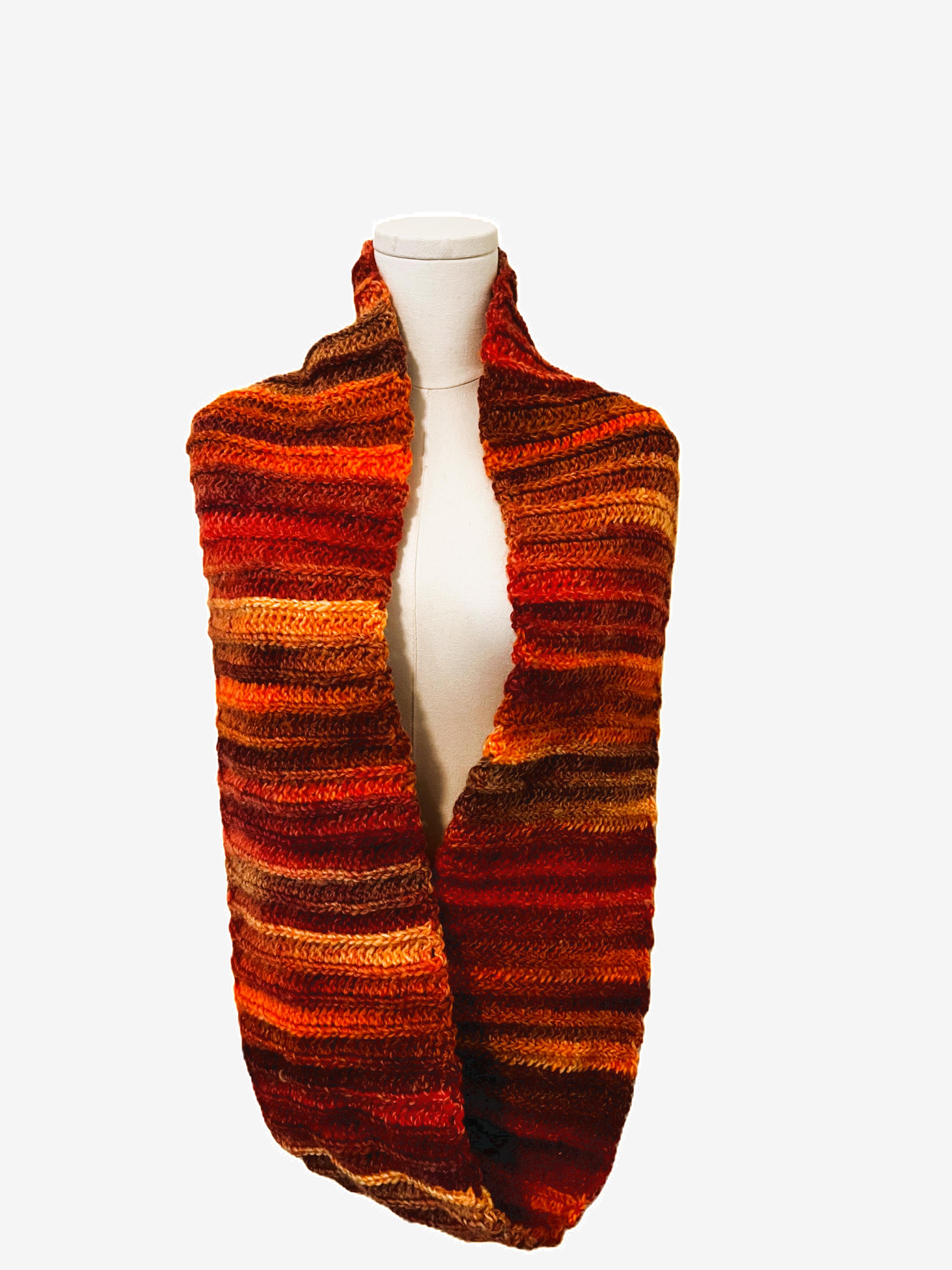 Autumn Leaves Infinity Scarf