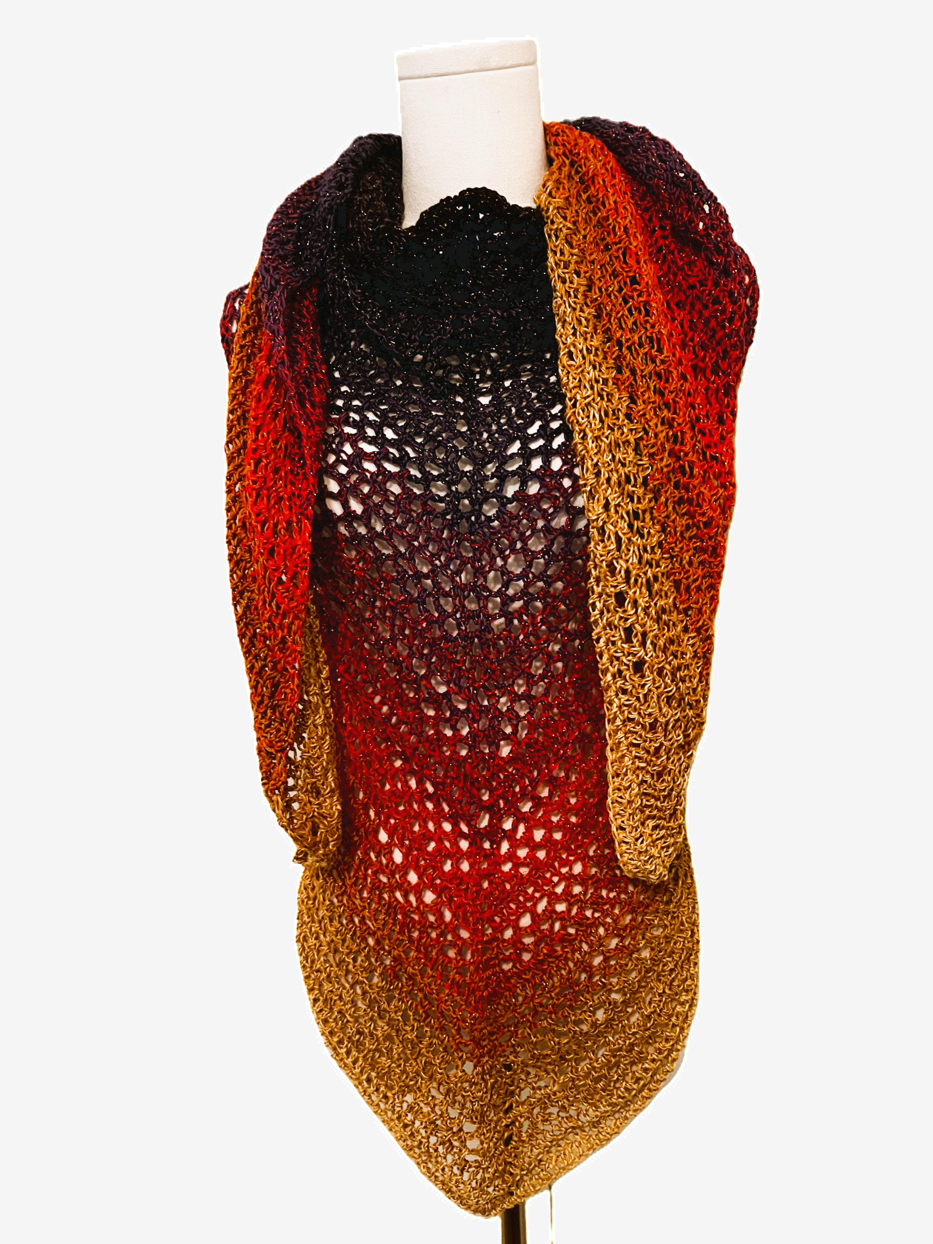 Sunset Glitter Shawl