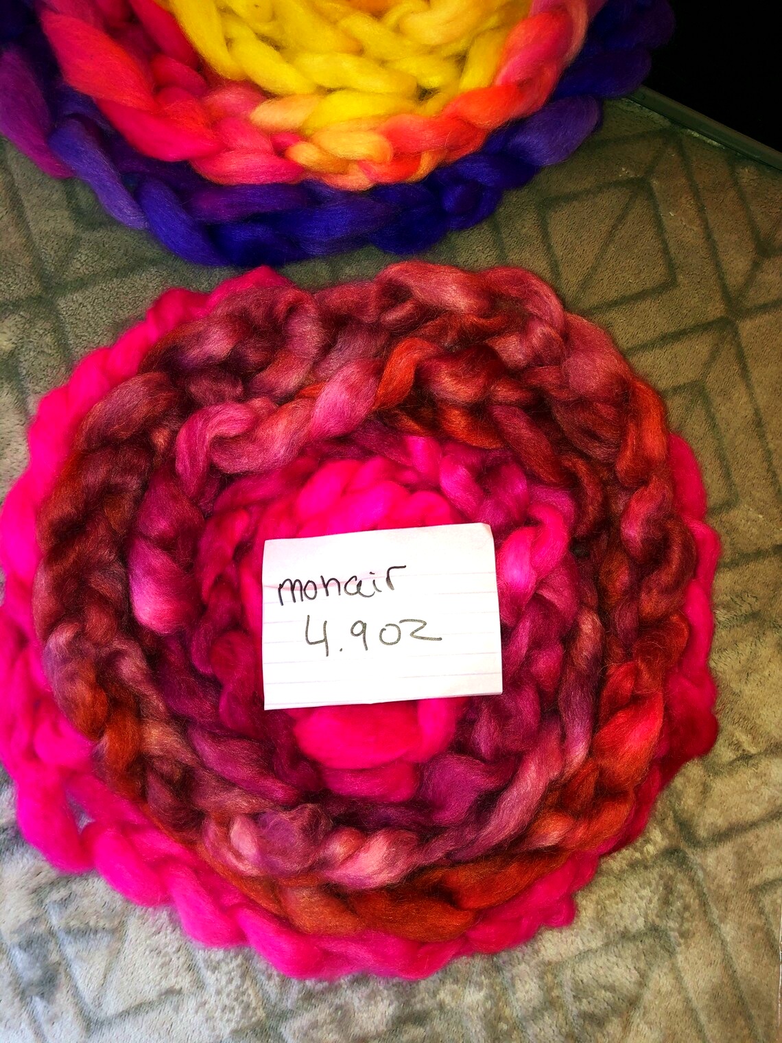 Bleeding Hearts Hand-dyed Mohair Roving