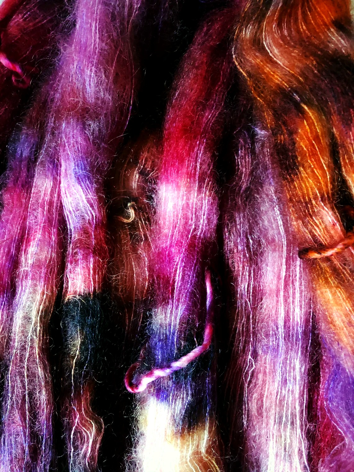 Halloweentown Hand-dyed Hand-spun Mohair thumbnail 2