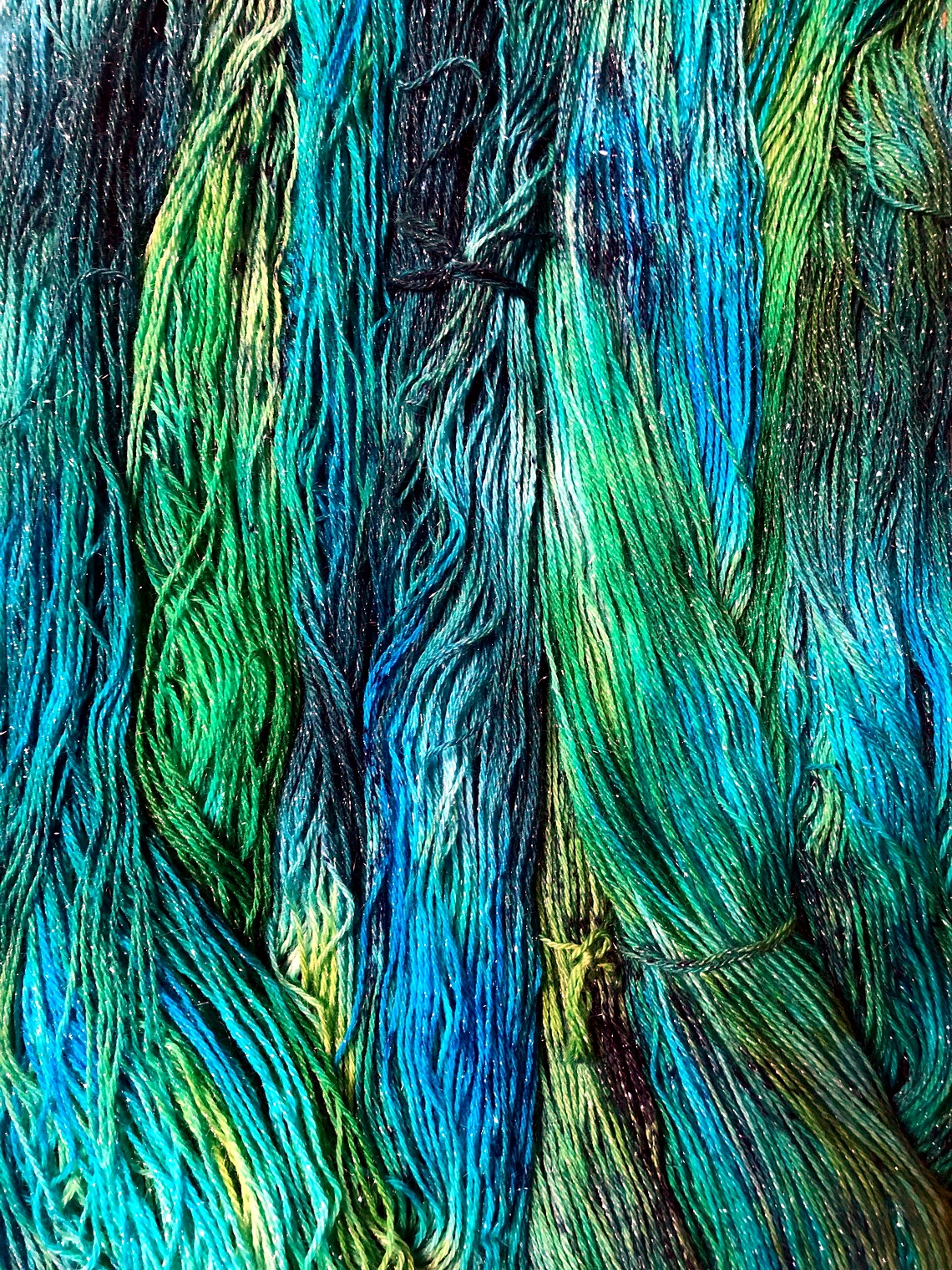 Mermaid Waves Hand-dyed Hand-spun
