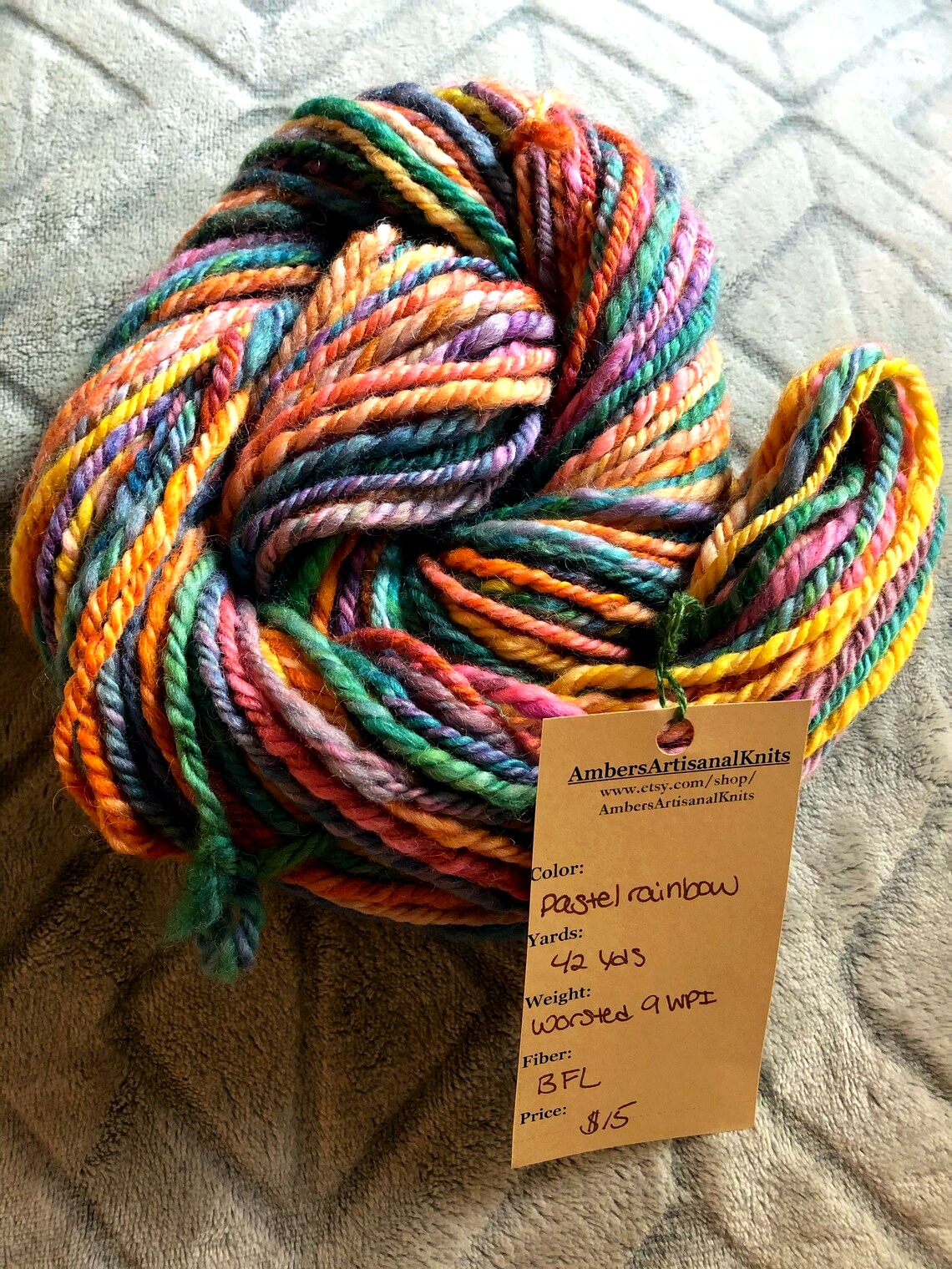 Pastel Rainbow Hand-spun thumbnail 2