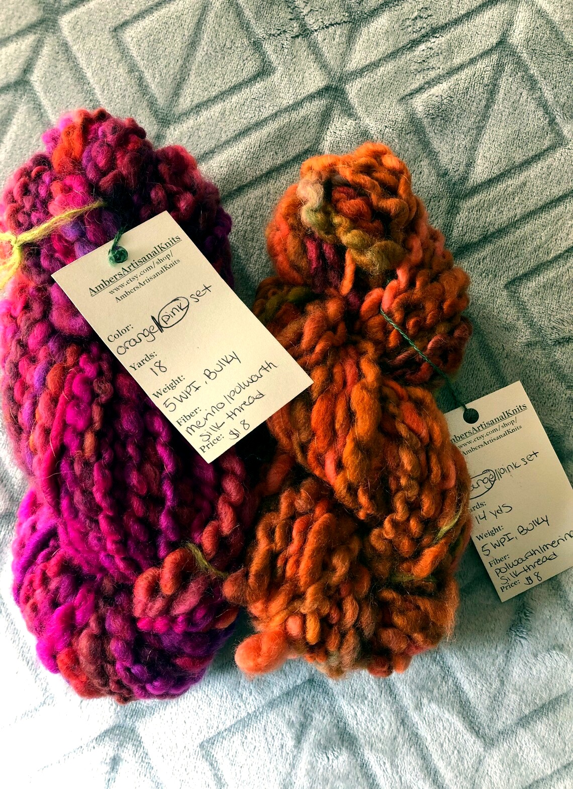 Sunset Hand-dyed Hand-spun Yarn